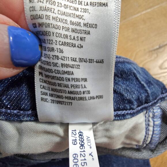 NWT American Eagle A Line Pleated Denim Shorts Preppy Mom Normcore 6 28W - Picture 8 of 8